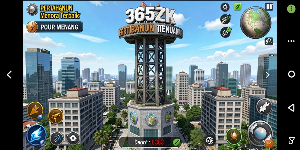 Gameplay menakjubkan di 365ZK dengan strategi Tower Defense yang mendebarkan.