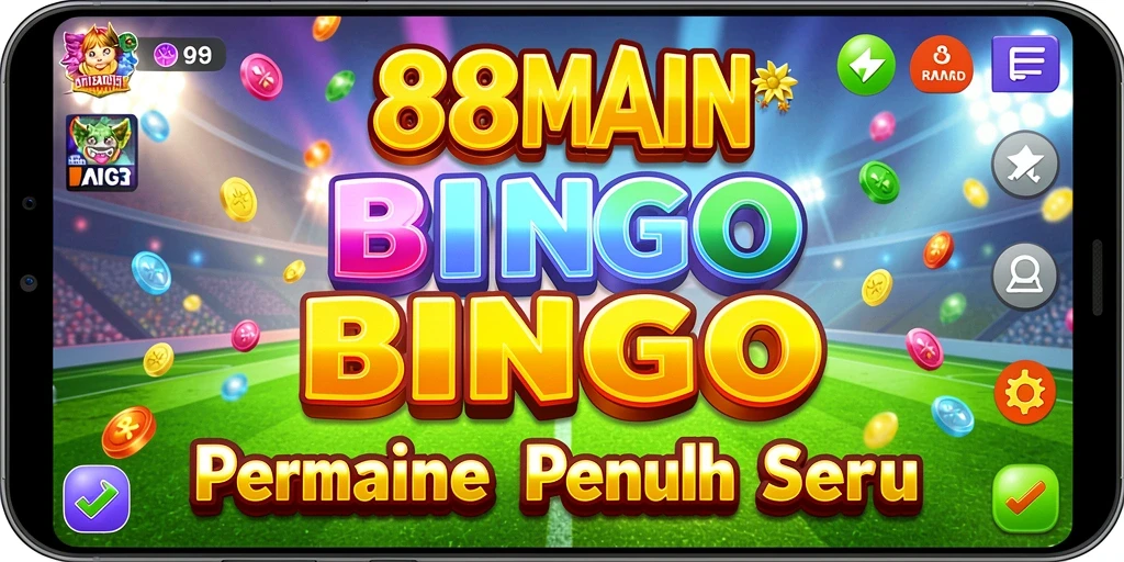 Tampilan gameplay seru dalam aplikasi Bingo 88MAIN.