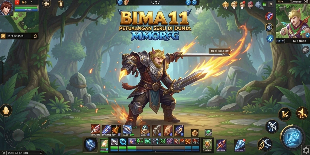 Tangkapan layar gameplay BIMA11 yang menampilkan aksi seru dalam dunia MMORPG.