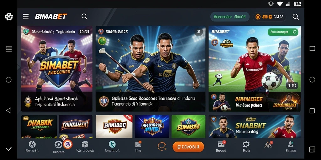 Tampilan gameplay Sportsbook di aplikasi BIMABET yang menarik.