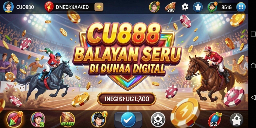 Tampilan seru gameplay balapan di CU888 dengan berbagai kendaraan.