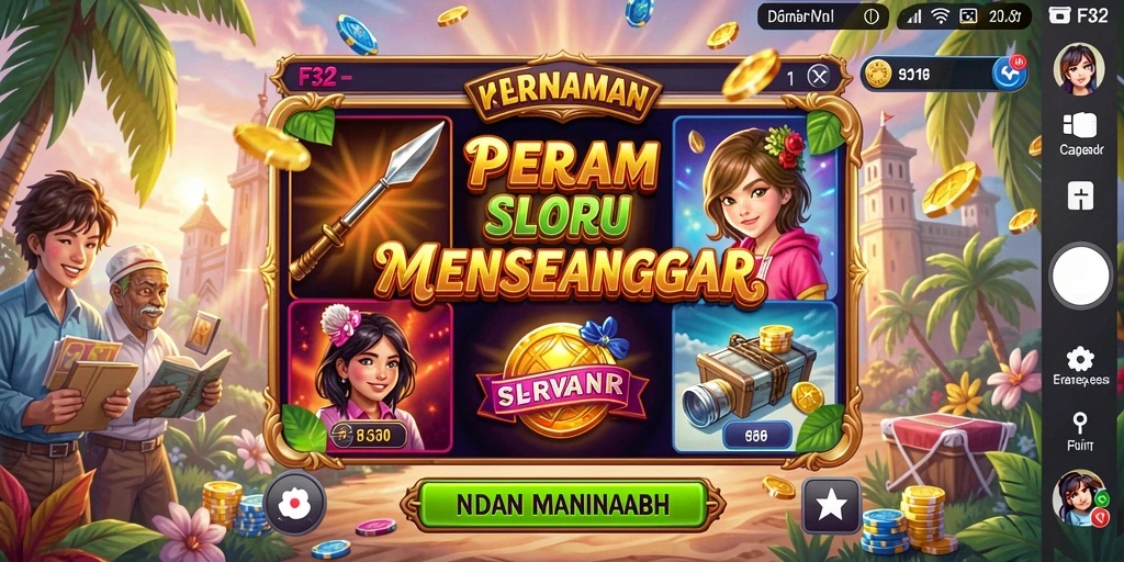 Gameplay F32 yang seru dengan berbagai tema slot.