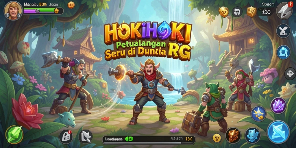 Tampilan gameplay HOKIHOKI yang seru dan penuh aksi.