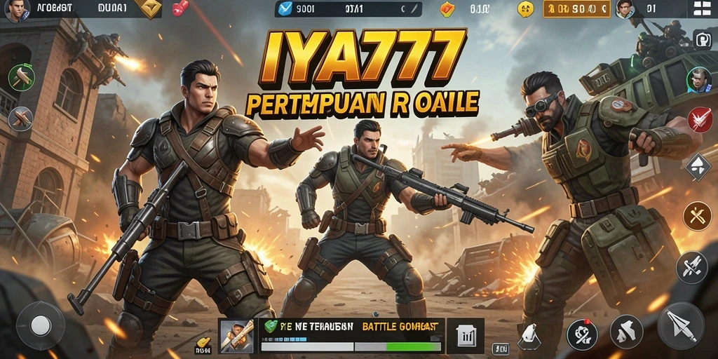 Tangkapan layar menampilkan aksi intens dalam pertempuran Battle Royale.