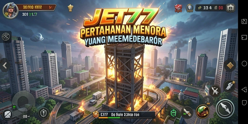 Tampilan gameplay JET77 yang menarik dan menegangkan.