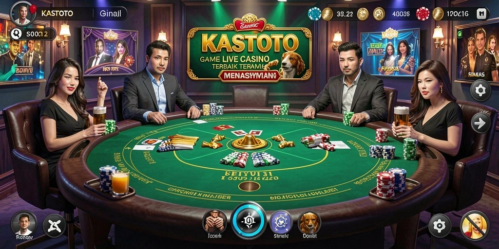 Tampilan gameplay KASTOTO yang mendebarkan dan interaktif.