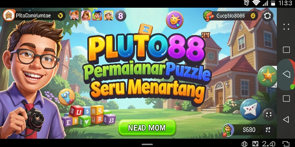 Screenshot gameplay PLUTO88 menampilkan tantangan puzzle yang menarik.
