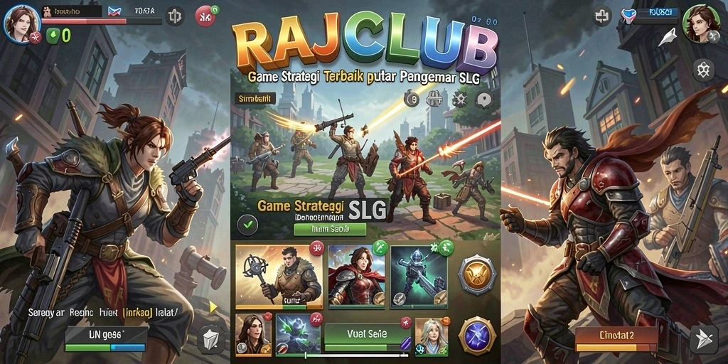 Tangkapan layar RAJACLUB menampilkan suasana pertempuran strategi yang mengasyikkan.
