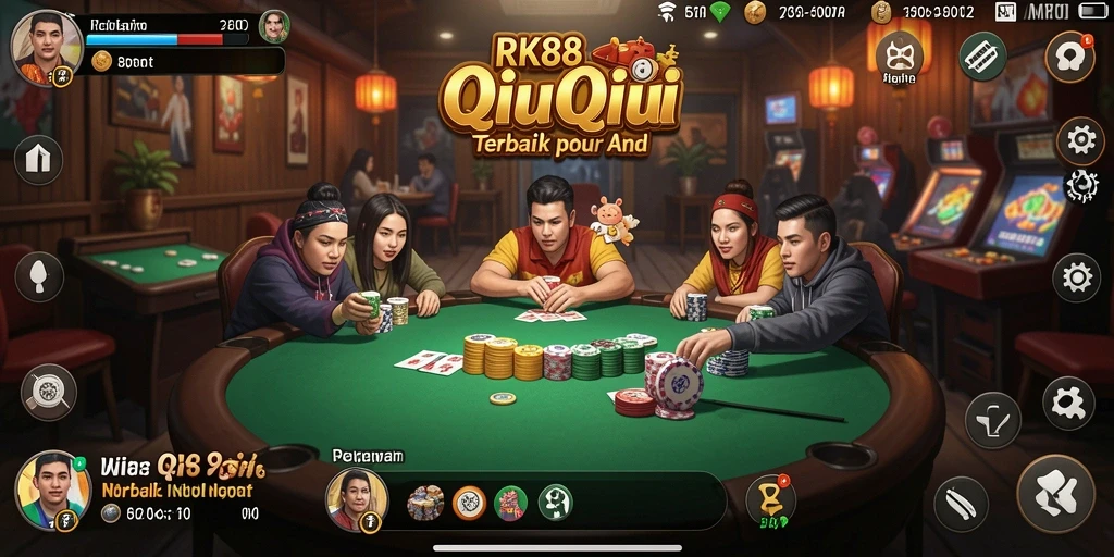 Tampilan gameplay RK88 yang menarik dalam permainan QiuQiu.