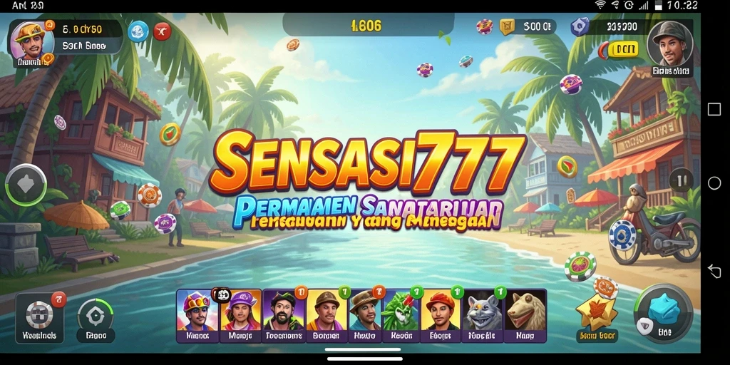 Tampilan permainan SENSASI777 dengan gameplay yang menarik dan seru.