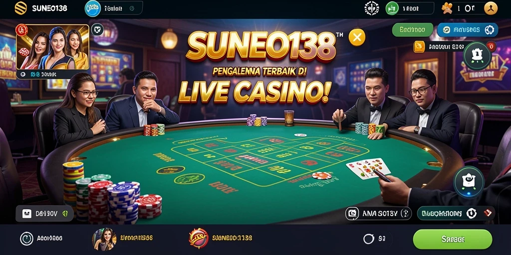 Tangkapan layar SUNEO138 menampilkan gameplay Live Casino yang menarik.