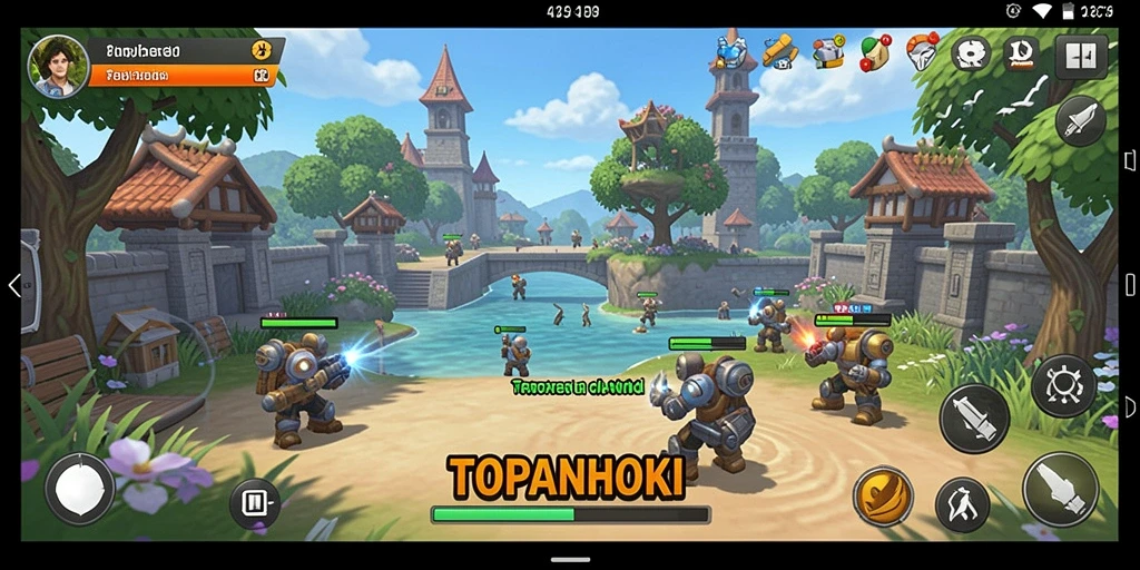 Tampilan seru gameplay strategi TOPANHOKI yang mendebarkan.