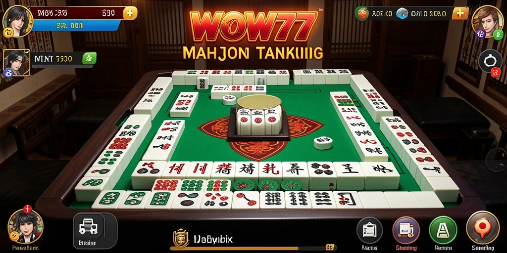 Tampilan gameplay WOW77 yang mendebarkan dalam permainan Mahjong.